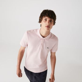 Lacoste Slim Fit Polo in Petit Piqué - Polo Pánské Světle Růžové | CZ-sTfDoB